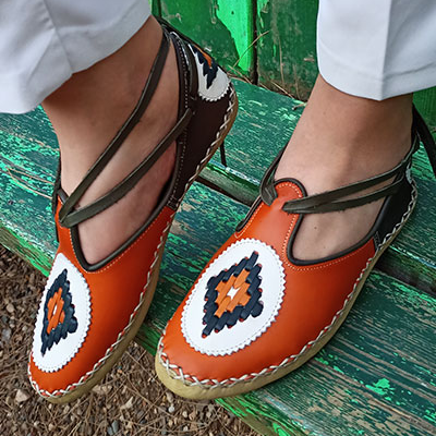 Babet Çarık Bağcıklı Açık Kahve