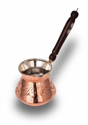 Copper Coffee Pot -With Wooden Handle - 3