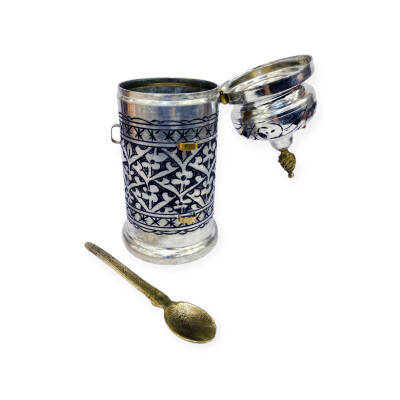 İşlemeli Bakır Kahve Kutusu - 2