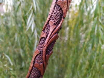 Maun Ağacı El Oyması Baston - 2